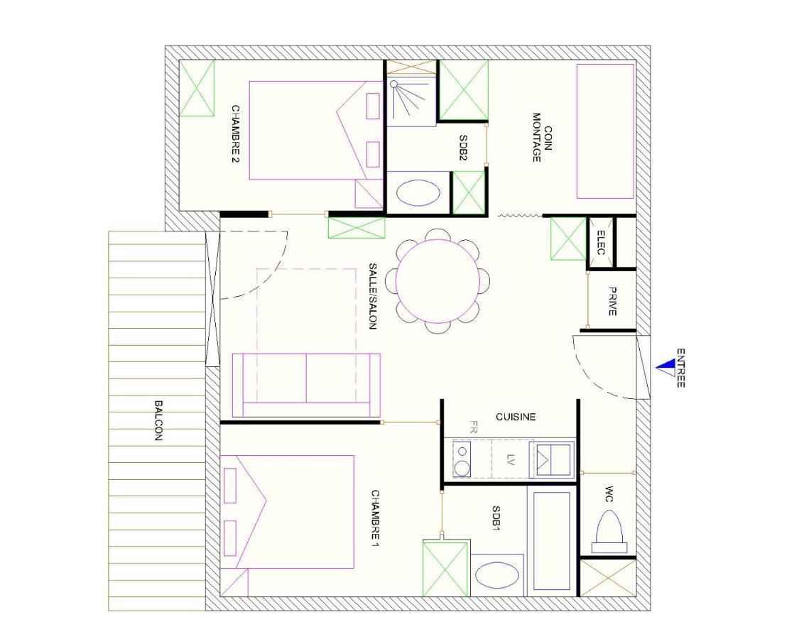 Risoul Appartement 2 Chambres Piscine Balcons De Sirius Exterior foto